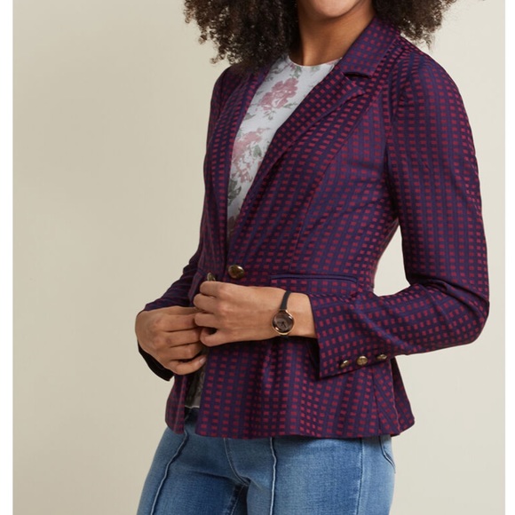 Modcloth Jackets & Blazers - ModCloth Peplum Blazer with Finished Pockets